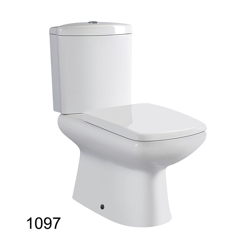 Wholesale Cheap High Quality Sanitary Ware Washroom Bathroom White Color Ceramic 2 Piece Toilet