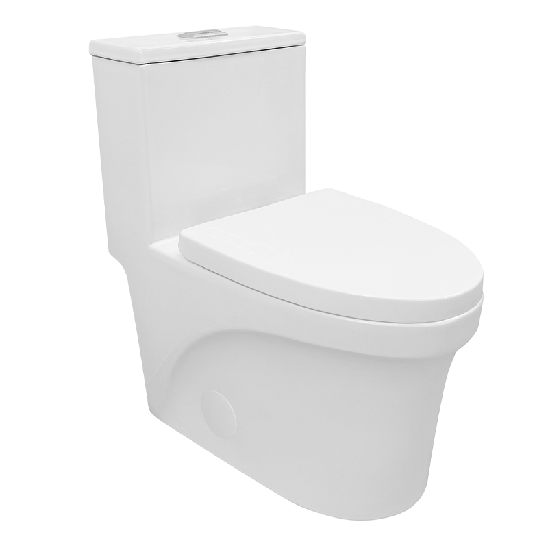 high quality glossy white bathroom one piece toilet