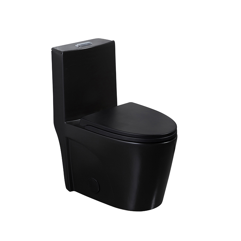 Sanitary ware smooth surface wc water closet cupc bathroom matte black one piece toilet