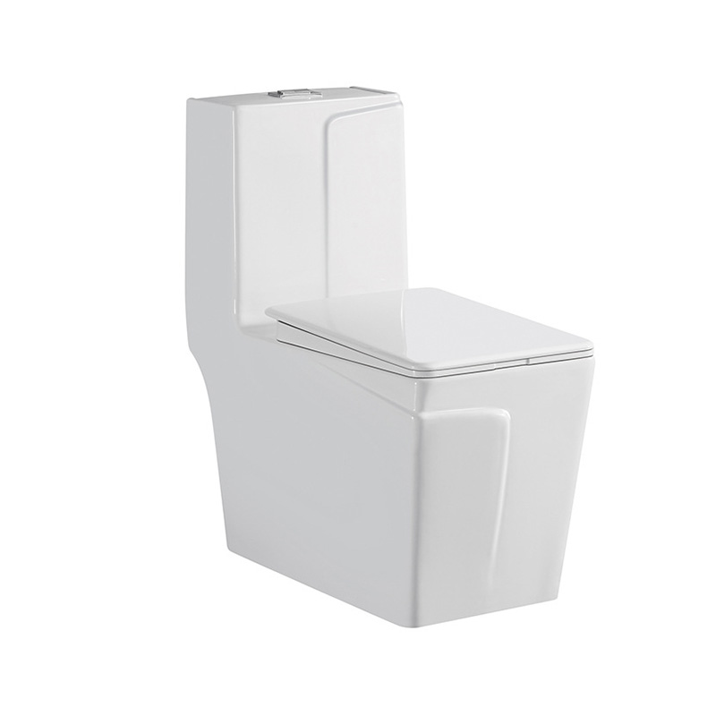 Modern Siphon Flush Water Closet Commode Ceramic Bathroom 1 Piece Wc Toilet