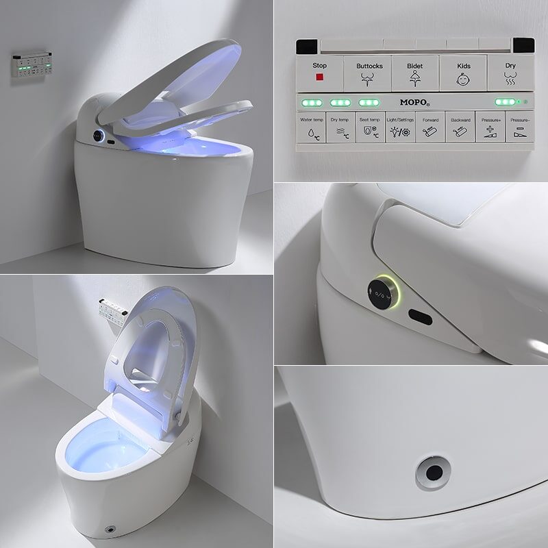 Bathroom automatic smart toilet with bidet