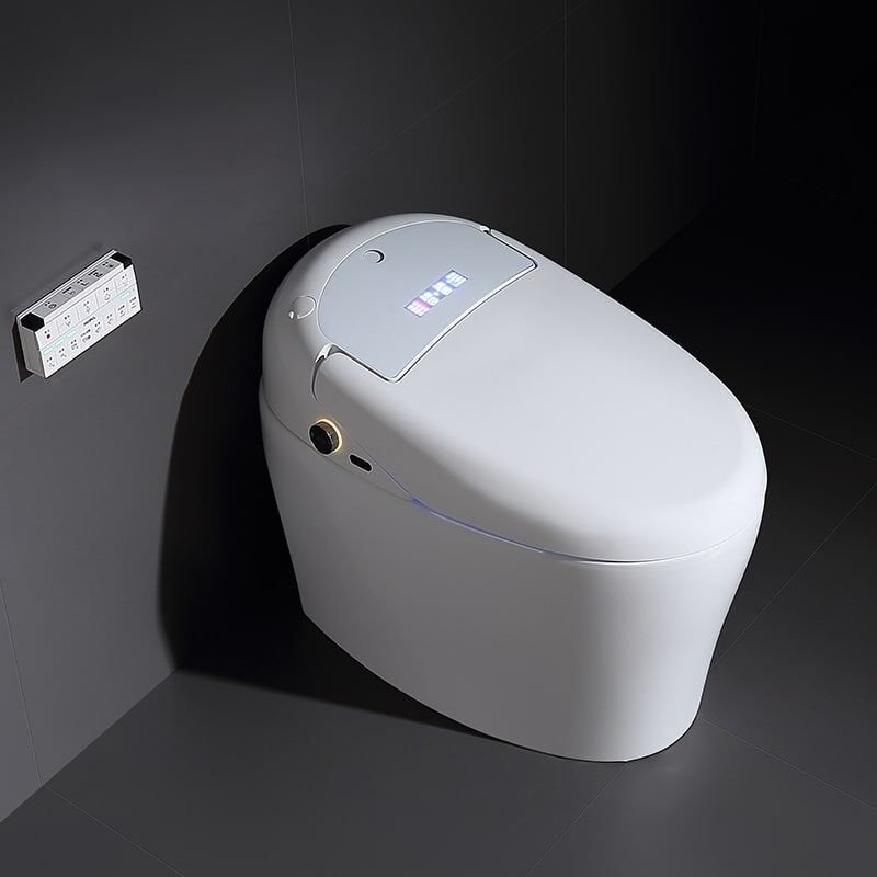 European style bathroom floor type automatic ceramic toilet