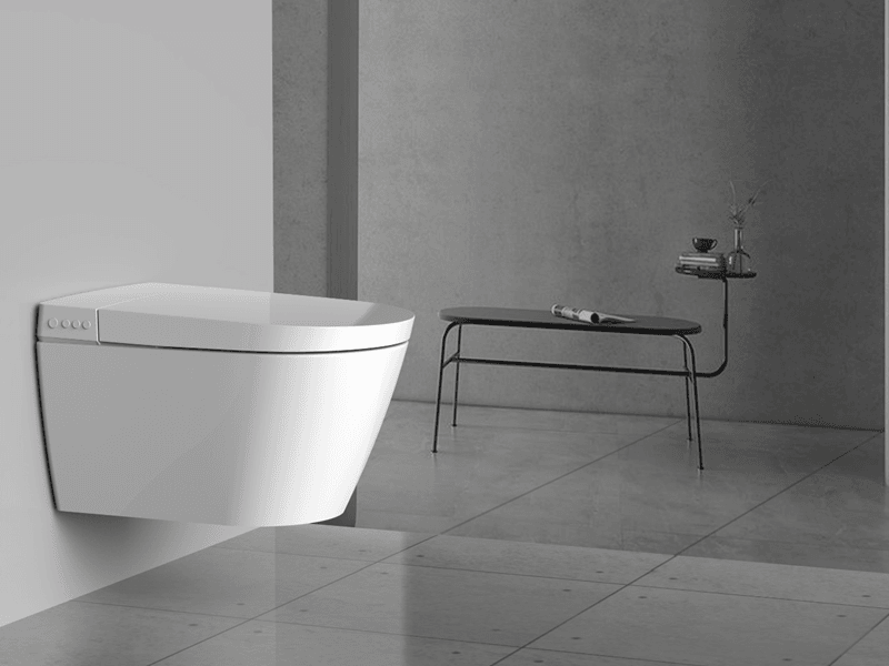 intelligent bathroom wall hung toilet