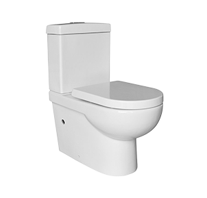 Ceramic rimless washdown back to wall two piece toilet 2 pcs wc toilet