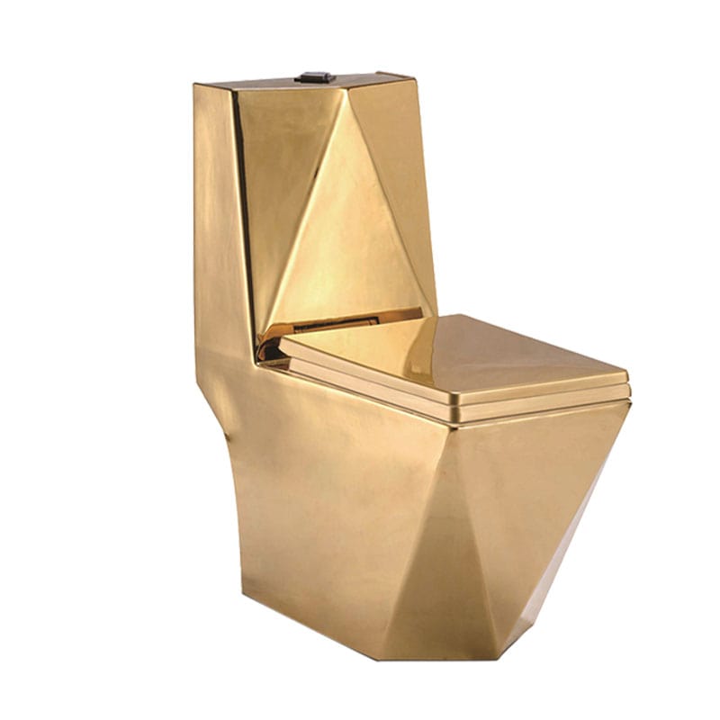 Wholesale Modern Sanitary Ware Ceramic Gold Plating Wc Toilet Bowl Bathroom One Piece Toilet