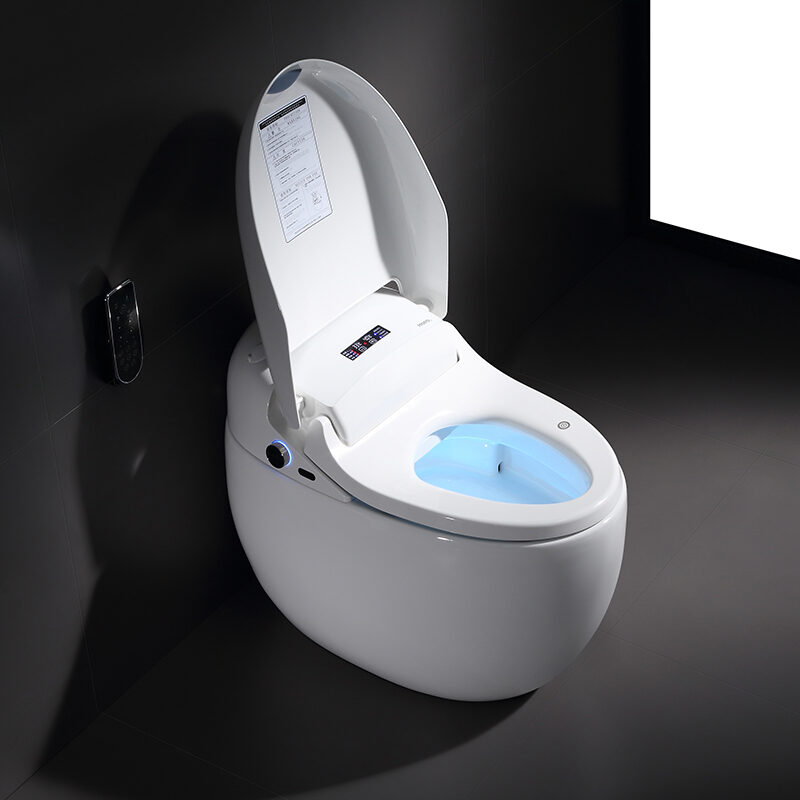 Sense flush toilet